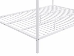 Vente-unique Cama Litera|2 literas de metal de 140 x 190 cm + colchón - GEMINI