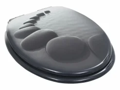 2 piezas de asientos de inodoro de MDF y tapa de cierre suave Stones 02_0002964^Helloshop26 Sale