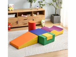 6 piezas de bloques de construcción gigantes blandos para patio de juegos, módulos para correr y trepar, PU - Naranja Outlet