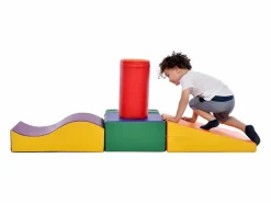 6 piezas de bloques de construcción gigantes blandos para patio de juegos, módulos para correr y trepar, PU - Naranja Outlet