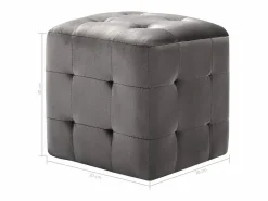 2 piezas Pufs es 30 x 30 x 30 cm Tejido Terciopelo^ Best