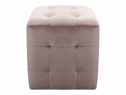 2 piezas Pufs 30 x 30 x 30 cm Tejido terciopelo Rosa New
