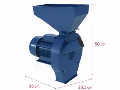 DripeX 1100 W Molino de cereal eléctrico, molino de grano eléctrico, flujo de 240 kg/h, con 4 tamiz, chuleta de granos, 38x28.5x50cm Azul Discount
