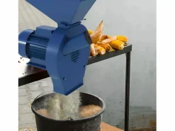 DripeX 1100 W Molino de cereal eléctrico, molino de grano eléctrico, flujo de 240 kg/h, con 4 tamiz, chuleta de granos, 38x28.5x50cm Azul Discount