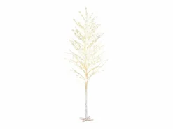 vidaxl Abedul artificial con 672 LEDs cálido 400 cm Blanco Hot