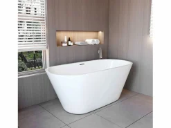 Bañera acrílica exenta ovalada,1500x700x580mm,color ,incluye manguera + desagüe^Aica New