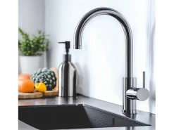 Aica Columna De Ducha|columna de ducha termostático en cromo y grifo de cocina con control de temperatura