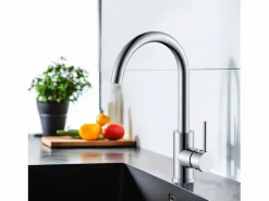 Aica columna de ducha termostático en mate y grifo de cocina cromo con control de temperatura Negro New
