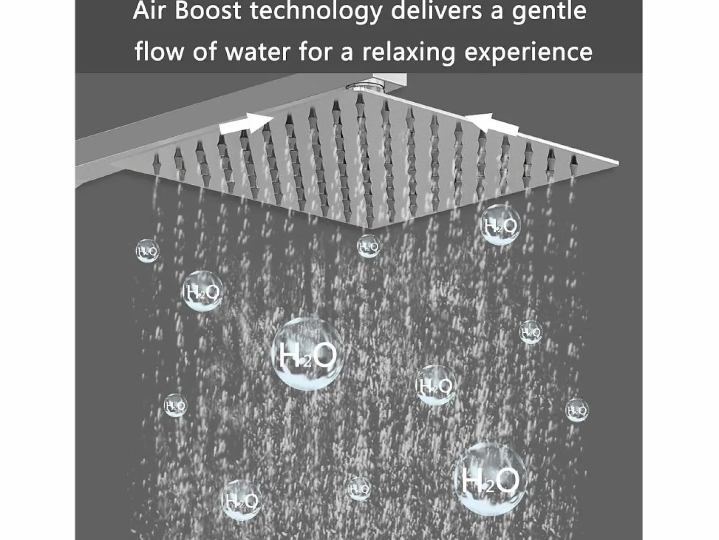 Columna de Ducha Termostática Cromo con Alcachofa Cuadrada, Rociador Superior y Barra Ajustable^Aica Outlet