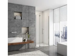 Aica Mampara de ducha frontal plegable vidrio 6mm con tratamiento antical,(986-1016)x1850mm Transparente Clearance