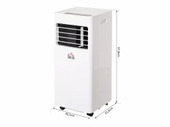 Aire acondicionado portátil 3 en 1 de 21 kW con control remoto, temporizador de 24 horas, 2 velocidades, refrigeración, deshumidificación y ventilador^