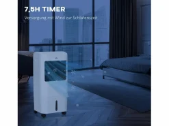 Aire acondicionado portátil 3 en 1 con función de enfriamiento y humidificación, 15 L, oscilación de 60°, control remoto, pantalla LED, para habitaciones de 20 m² Blanco Online
