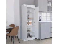 TuHome Alacena Nepal en melamina con 2 puertas y 5 estantes , , 169.9 cm X 60 cm X 30.3 cm Blanco Discount