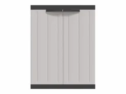Alavieska Armario de almacenaje exterior PP y negro 65x37x85 cm^Garden Furniture New