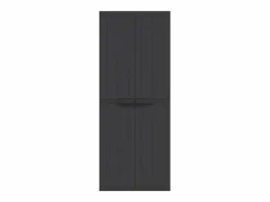 Garden Furniture Alavieska Armario de almacenaje exterior PP 65x37x165 cm Negro Sale