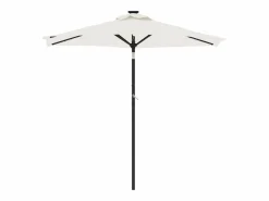 Garden Furniture Albemarle Sombrilla jardín con luces LED poste acero blanca 225x225x212cm Online