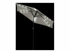 Garden Furniture Albemarle Sombrilla jardín con luces LED poste acero blanca 225x225x212cm Online