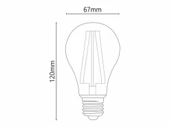 Alcapower - Bombilla LED E27 A67 de 18 W, 3280 lm, ángulo de 320°, clase energética C, Ø67 mm, luz instantánea, larga duración (4000 K) Transparente