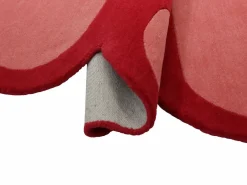 Alfombra 100% lana tejida a mano, rojo cereza y rosa, 160 x 230 cm, 2100g/m², NOLERA^OZAIA Hot