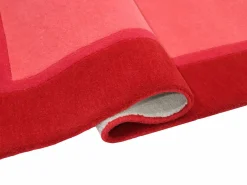 OZAIA Alfombra 100% lana tejida a mano rojo cereza y rosa, 160 x 230 cm, 2100g/m², MANOLA Rojo / Rosa Sale