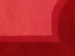 OZAIA Alfombra 100% lana tejida a mano rojo cereza y rosa, 160 x 230 cm, 2100g/m², MANOLA Rojo / Rosa Sale