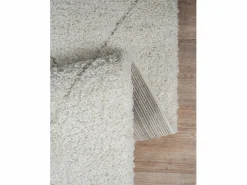 the carpet Alfombra Bahar Shaggy patrón rombos, , 240 x 340 cm Crema