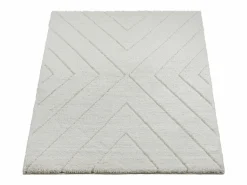 the carpet Alfombra Bahar Shaggy patrón triángulos, , 160 x 230 cm Crema Online