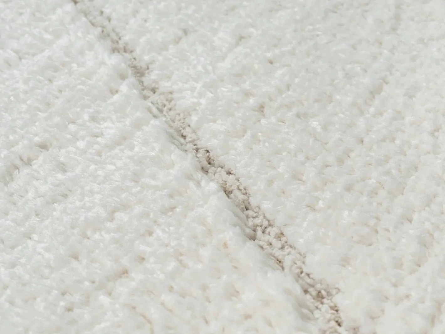 the carpet Alfombra Bahar Shaggy patrón triángulos, , 200 x 290 cm Crema Hot