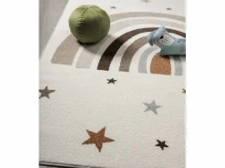 the carpet Alfombra Infantil|Alfombra Beat Kids Moderna Infantil Arcoíris Estrellas Pastel - - 200x280 cm