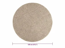 Alfombra De Cocina|Alfombra De Cocina|Alfombra ZIZUR Ø 120cm aspecto yute para interior y exterior