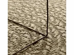 Alfombra ZIZUR 240x240 cm efecto yute para interior y exterior Beige Online