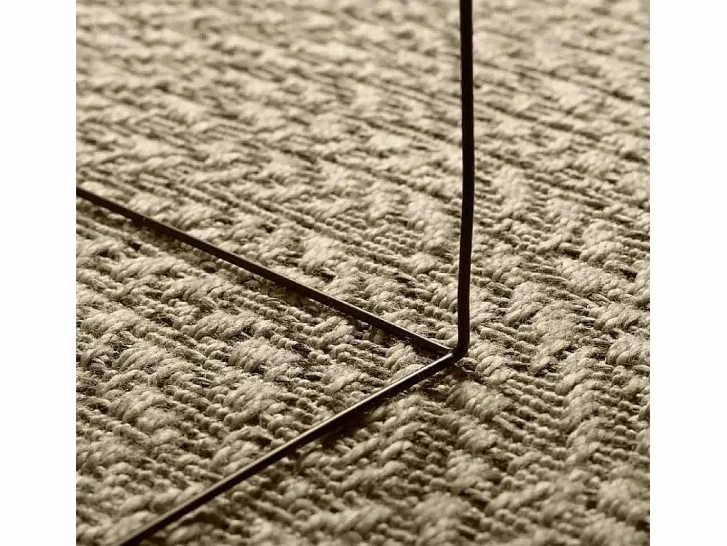Alfombra ZIZUR 240x240 cm efecto yute para interior y exterior Beige Online