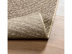 Alfombra ZIZUR 240x240 cm efecto yute para interior y exterior Beige Online