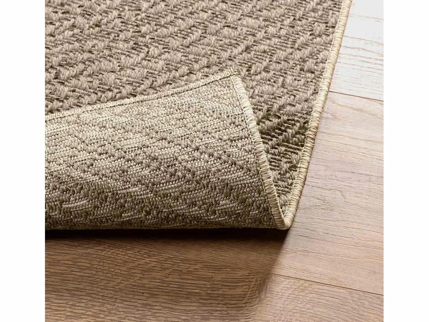 Alfombra ZIZUR 240x240 cm efecto yute para interior y exterior Beige Online