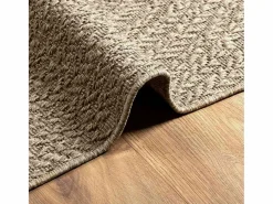 Alfombra ZIZUR 240x240 cm efecto yute para interior y exterior Beige Online