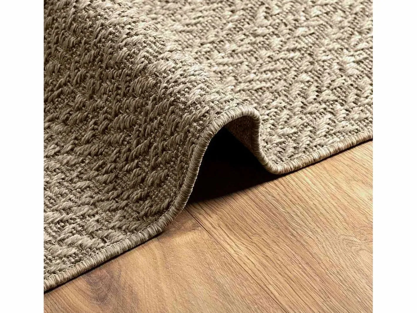 Alfombra ZIZUR 240x240 cm efecto yute para interior y exterior Beige Online