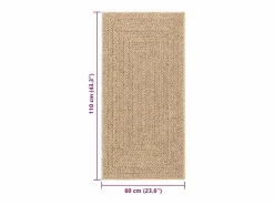 Alfombra ZIZUR 60x110 cm efecto yute interior exterior Beige Discount