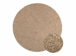 Clicnbuy Alfombra con aspecto de yute interior y exterior 120 cm Marru00f3n Outlet