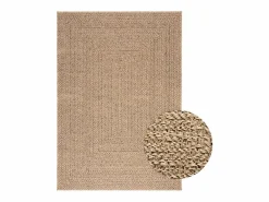 Clicnbuy Alfombra con aspecto de yute interior y exterior 120x170 cm Marru00f3n Outlet