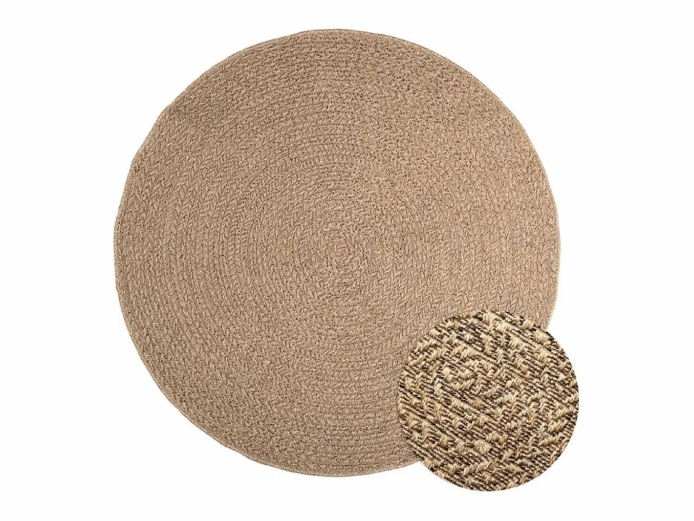 Clicnbuy Alfombra De Exterior|Decoración De Jardín|Alfombra con aspecto de yute interior y exterior 160 cm