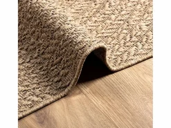 Clicnbuy Alfombra con aspecto de yute interior y exterior 80x150 cm Marru00f3n New