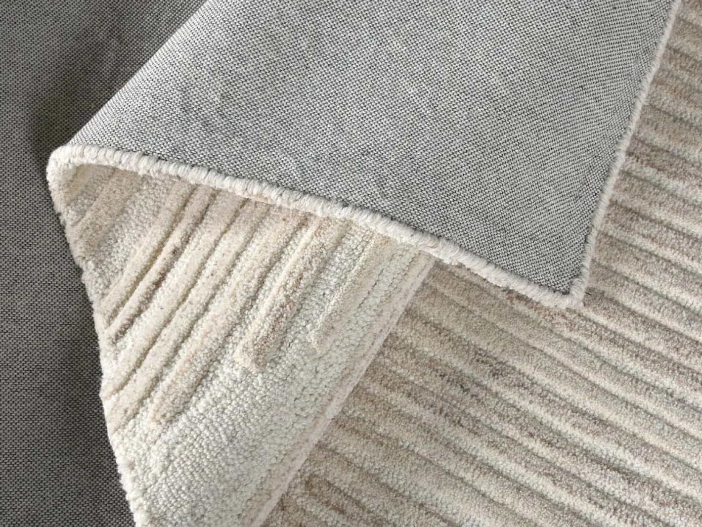 Alfombra con relieve 100% lana hecha a mano - 160 x 230 cm - 2200g/m2 - Marfil - SERAPHINA^OZAIA Clearance
