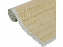 Alfombra De Cocina|Alfombra De Cocina|Alfombra de bambú natural con láminas rectangulares 150 x 200 cm