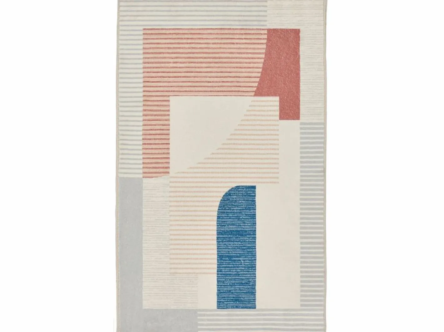 Alfombra de baño estampada con pelo suave 70x120 cm multi Ariella Gris