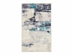 Alfombra de baño estampada con pelo suave 50x60 cm Turquesa multi Ariella Azul turquesa Clearance