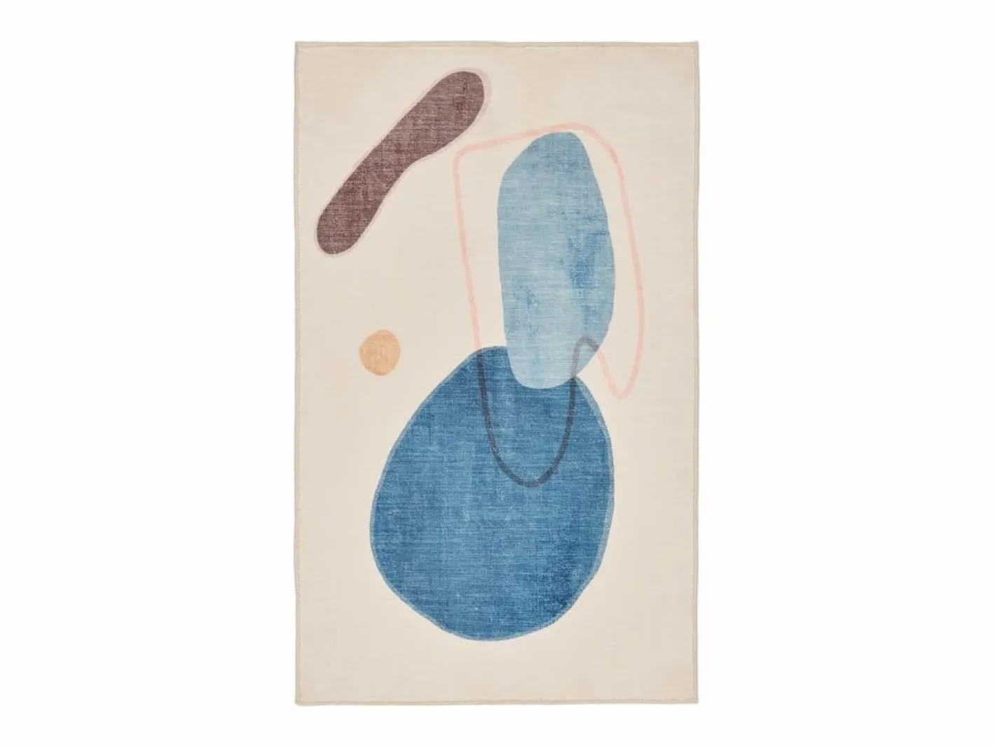 Alfombra de baño estampada con pelo suave 60x100 cm multi Ariella Azul Outlet