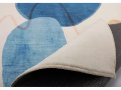 Alfombra de baño estampada con pelo suave 60x100 cm multi Ariella Azul Outlet