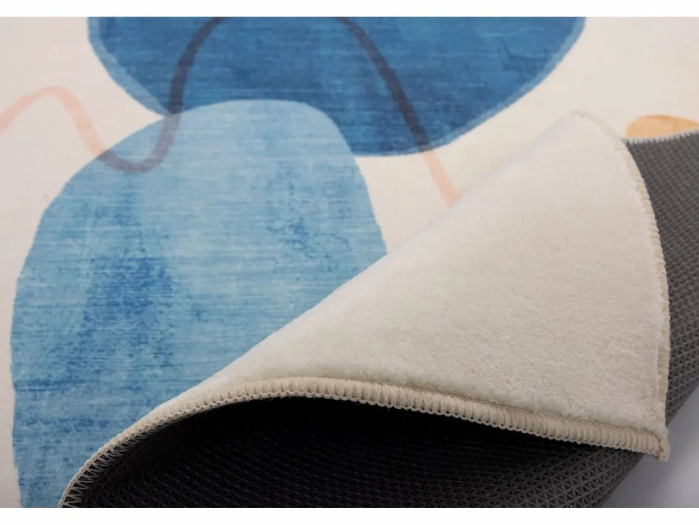 Alfombra de baño estampada con pelo suave 60x100 cm multi Ariella Azul Outlet