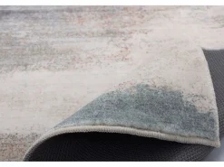 Alfombra de baño estampada con pelo suave 70x120 cm multi Ariella Beige