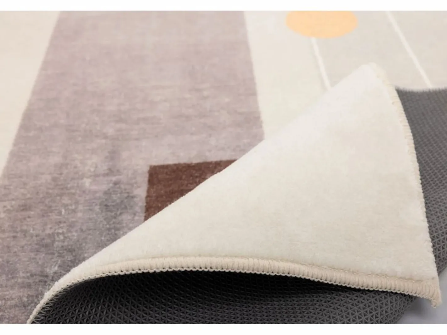 Alfombra de baño estampada con pelo suave 70x120 cm multi Ariella Gris Clearance
